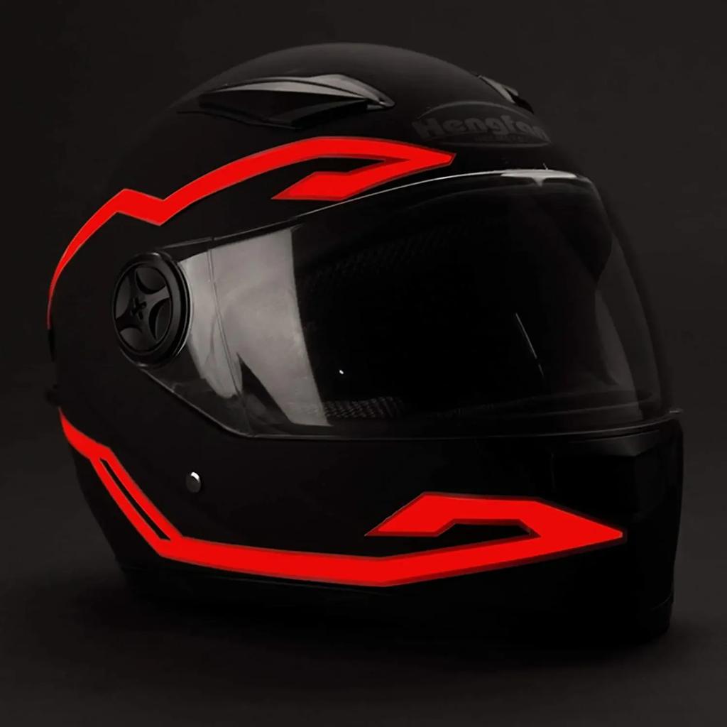 Motorcycle Helmet Light Night Riding Signal Helmet 4 In 1 EL Light 3 Mode Led Helmet Light Strip Decoration Accessories Kit