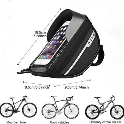 Waterproof Bicycle Front Frame Bag Touch Screen Phone Holder MTB Road Bike Cycling Pouch Storage Saddle Tail Bag Accessories