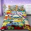 Pikachu Bedding Set Cartoon Anime Children Bedroom Quilt Cover Boy Girl Bedclothes Single Double King Duvet Cover Best Gifts