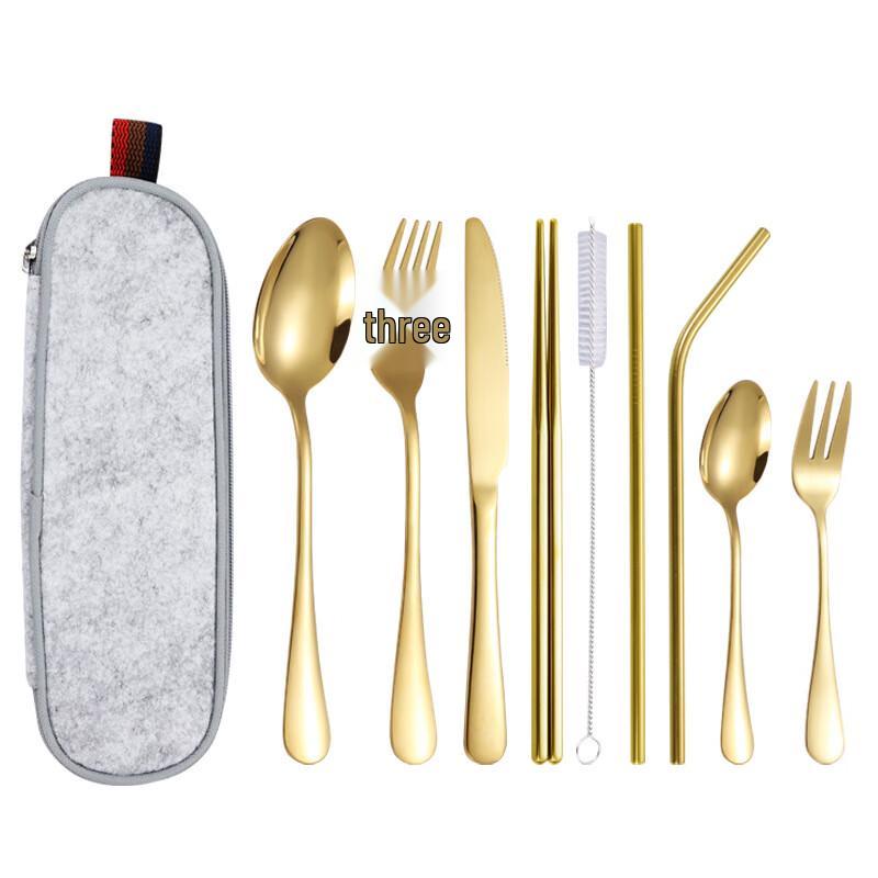 ZISIZ Stainless Steel Portable Cutlery Set