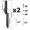Heavy-Duty Cross-Bar Fence Repair Kit with Metal Reinforcement and Ground Anchors