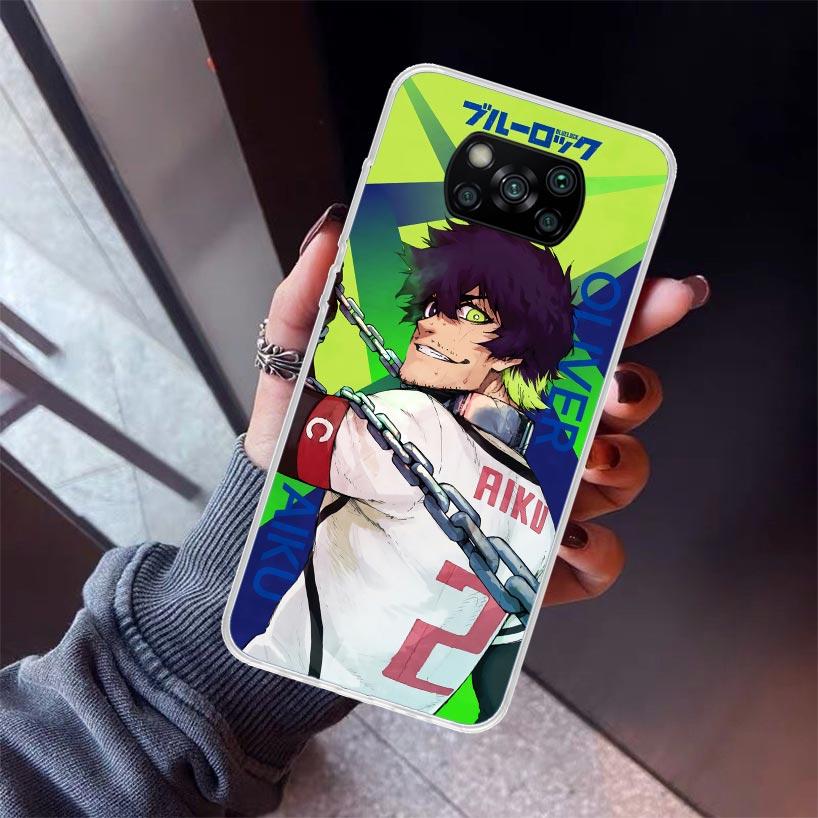 

Hot Anime Blue Lock Phone Case For Xiaomi Poco X7 X6 X5 Pro F7 Ultra Redmi 15C 15 13 13C 12 12C 10 10A 10C 9 9A 9C 9T Shell Poco Xiaomi Poco X5