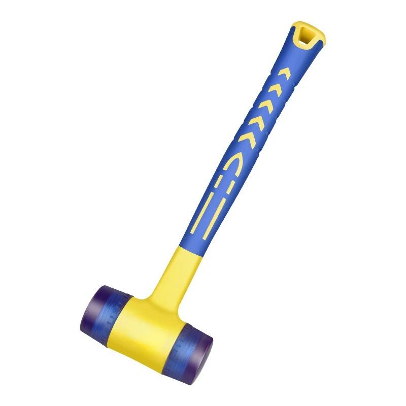 1 doppelseitiger Montagehammer, 25 mm bis 45 mm Gummihammer mit Gummigriff, abnehmbarer isolierter Montagehammer