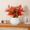 Automatic Water-absorbing Flowerpot with Vertical Grain Texture White Nordic Style Flower Pot for Home Decor