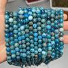 1A Natural Stone Apatite Beads Round Loose Spacer For Jewelry DIY Making Bracelet Earrings Accessories 15'' 6 8 10mm Pick Size