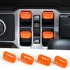 Orange Window Lift Switch Button Trim Cover Bezels For Jeep Wrangler JL JT 2018+