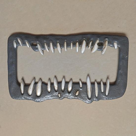 Halloween Horror License Plate Frame Universal Fit Simple Installation Weather-Proof