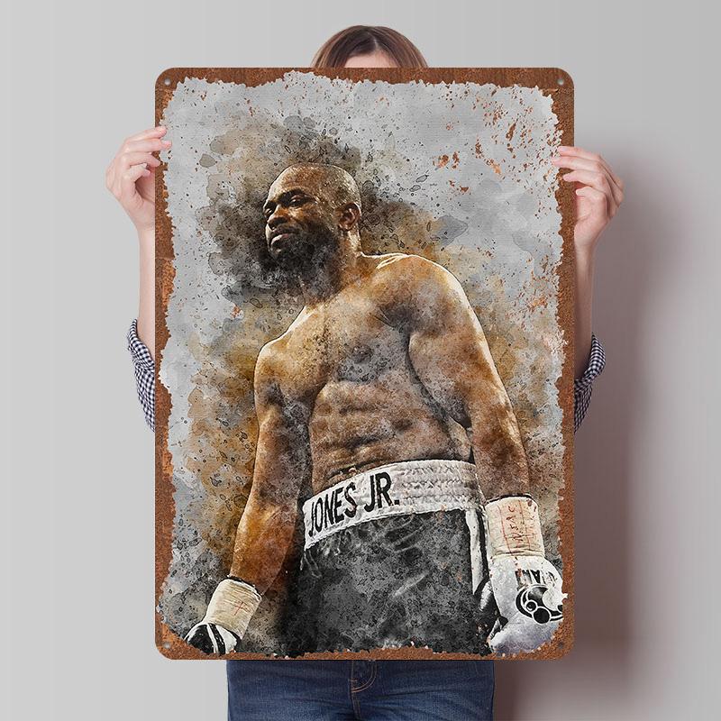 Roy Jones Jr Boxer Metal Posters Custom Vintage Metal Signs Wall Art Retro Tin Plaque for Man Cave Decoration Bedroom Desk Decor