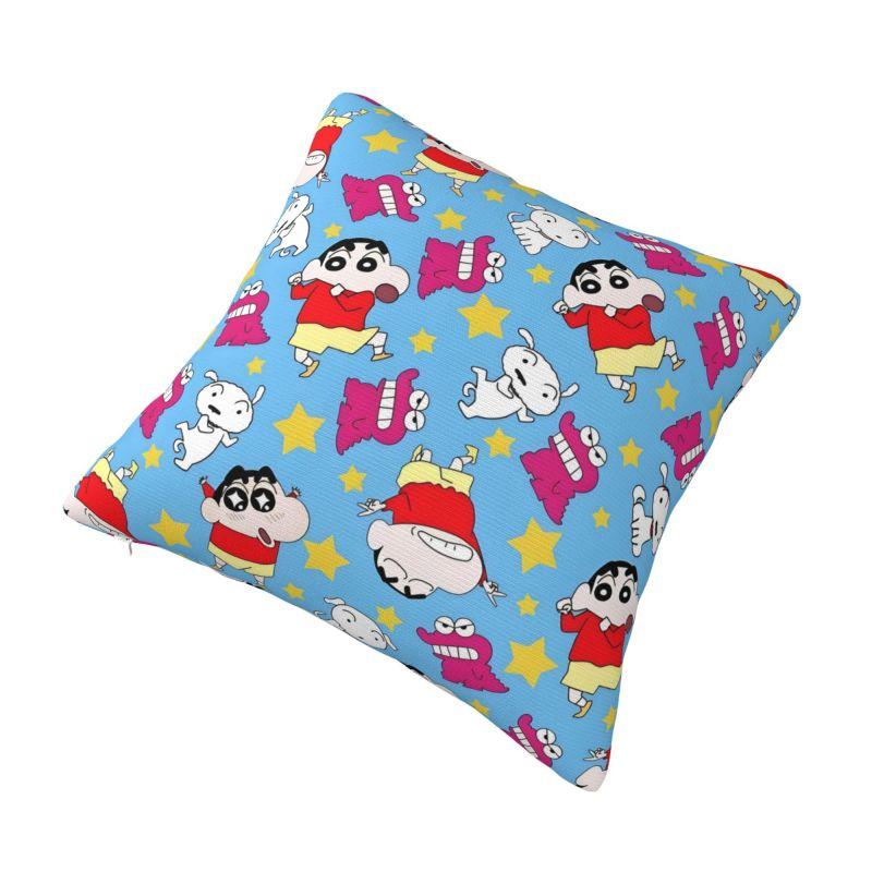 Custom Nordic Crayons Shins Chans Cartoon Cushion Cover Velvet Anime Manga Throw Pillow Case