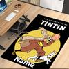 Covor personalizat cu nume și aventurile lui Tintin, covoraș pentru scaun de birou, living, dormitor, bucătărie, decor, cadouri