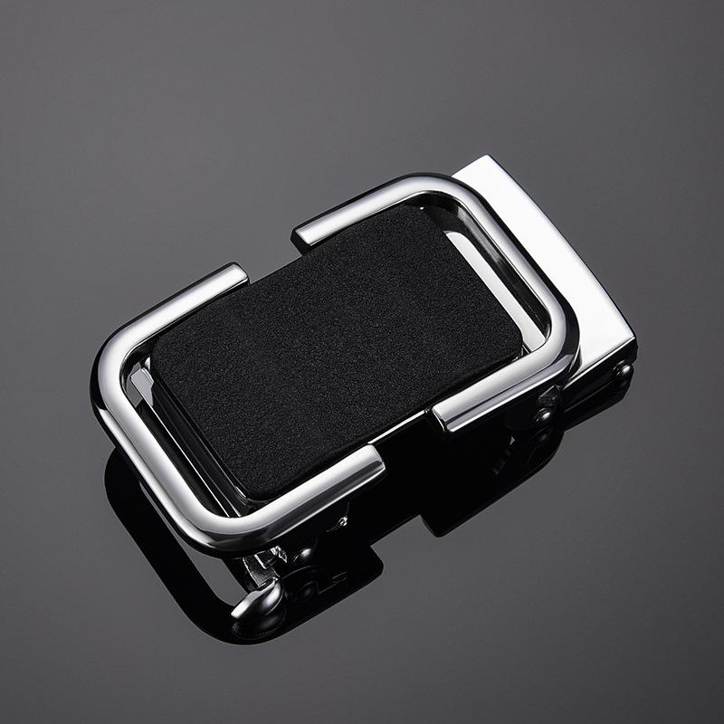 Men's Rectangle Auto Lock Belt Buckle Single 4.0 Points Zinc Alloy Vintage Jeans Button Flat Toothless Exquisite Workmanship