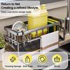 Stainless Steel Sink Drying Rack Multifunctional Large Capacity Sponge Drain Shelf Space Saving Kitchen Sink Organizer Bathroom
