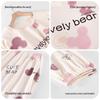 Women's Antibacterial Cotton Pajamas with Built-in Bra Pads - Short Sleeve, Cute & Comfortable Summer Loungewear Set