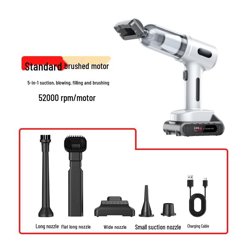 

Портативный беспроводной автомобильный пылесос с функцией всасывания, выдувания и резервуаром для воды