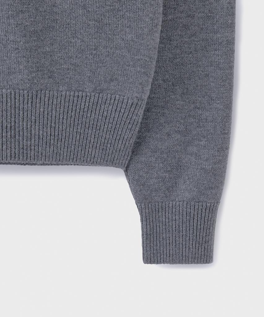 Beulaendideu [Superior] Cloud Superfine V-Neck Knit [Melange Gray]