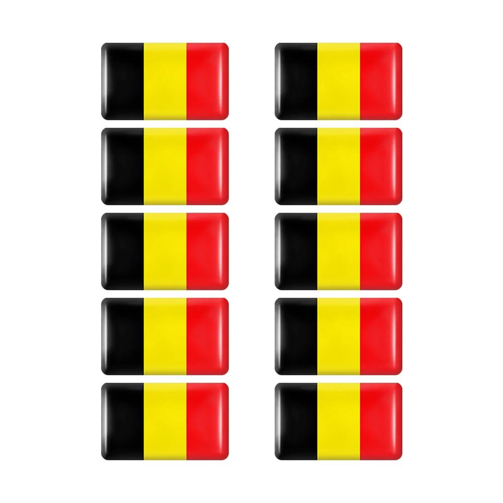 10 szt. Naklejki z flagami epoksydowymi Naklejka do dekoracji wnętrza samochodu dla Zjednoczonych Emiratów Arabskich Tajlandii Holandii Rosji Brazylii Włoch Odznaka