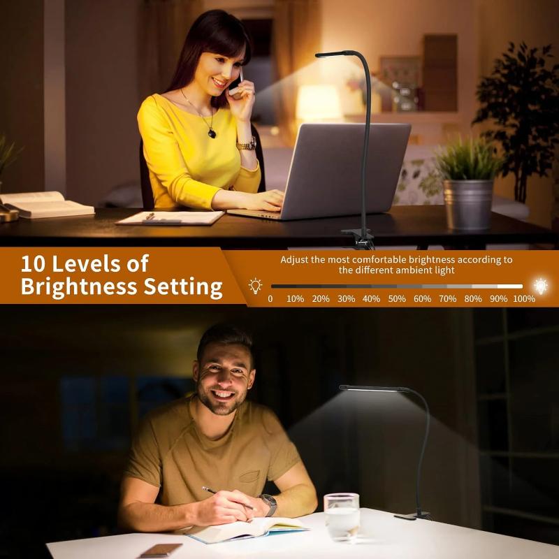 1ks stolní lampy LED knižní světlo USB dobíjecí čtecí světlo teplé studené bílé denní světlo přenosné flexibilní noční čtecí lampa s klipem