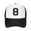 Nummer Schwarz Acht Sportnummer Baseballkappe Geburtstagshut Unisex Für Die Sonne Rave Sonnenkappe Damen Hüte Unisexs