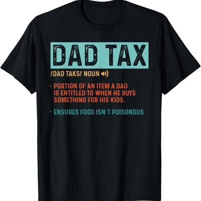 Vintage Dad Tax Definition Men Funny Father'S Day T Shirt