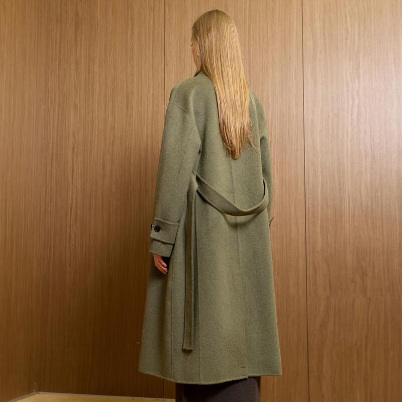 Sancai 2025 Winter Long Double-Faced Wool Coat