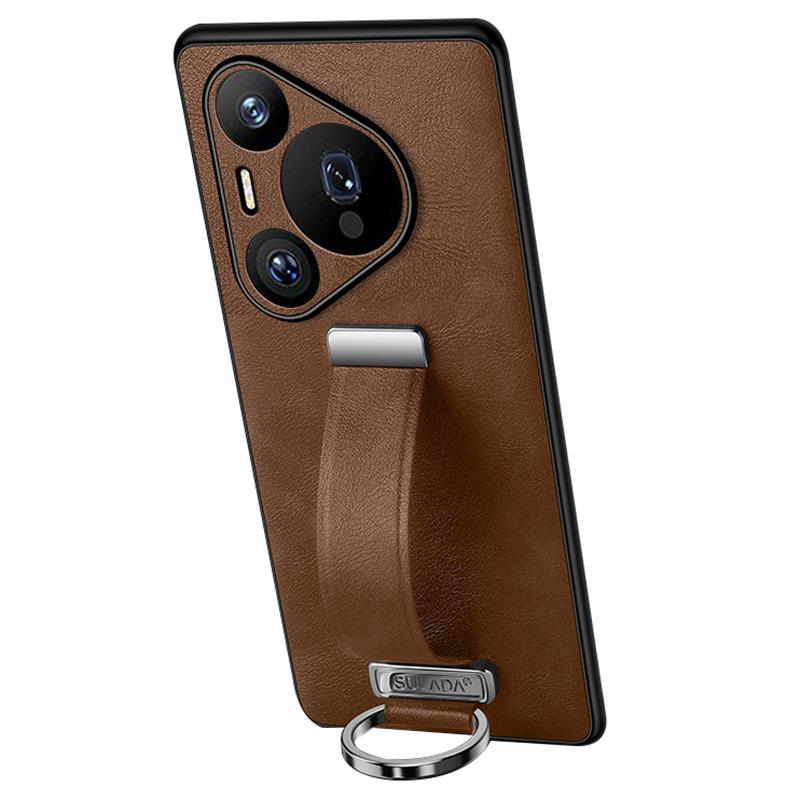 SULADA Fashion Series for Huawei Pura 70 Pro/Pura 70 Pro+ Case Wristband Kickstand Leather Back Phone Cover