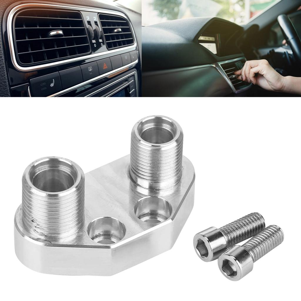 Car Aluminum Polished Finish AC Compressor Adapter Fitting Quick Connector Compatible-for AD7176 Replacement Accessories