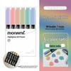 Monami 601 Korean Fluorescent Marker Pens, 12 Colors, Large Capacity, Creative Design (06021)