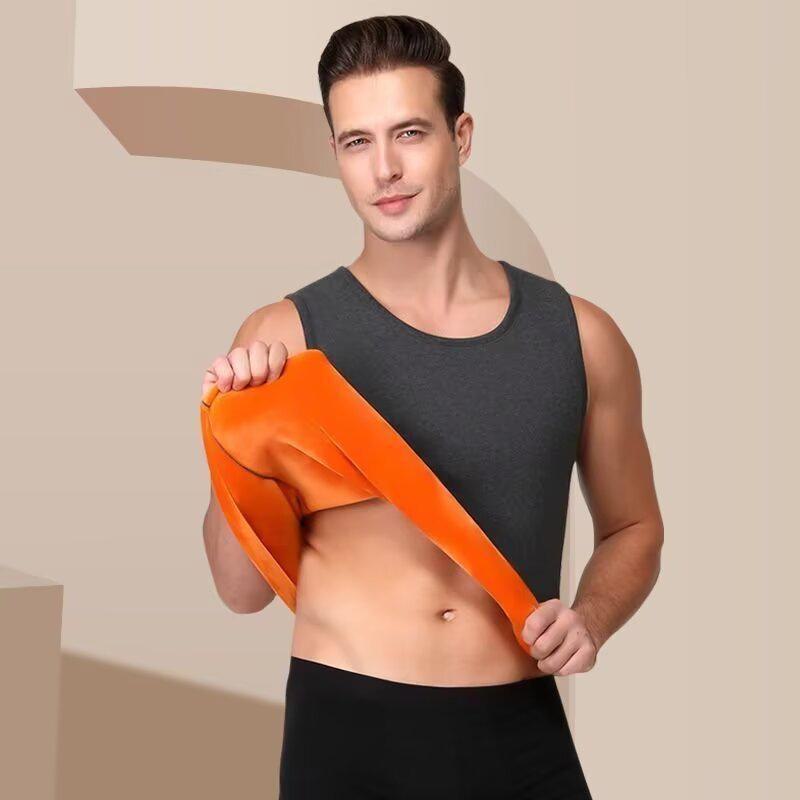 Men's Ultra-Soft Plush Warm Vest - Thickened, Instant Heat, Slimming, Autumn/Winter Innerwear