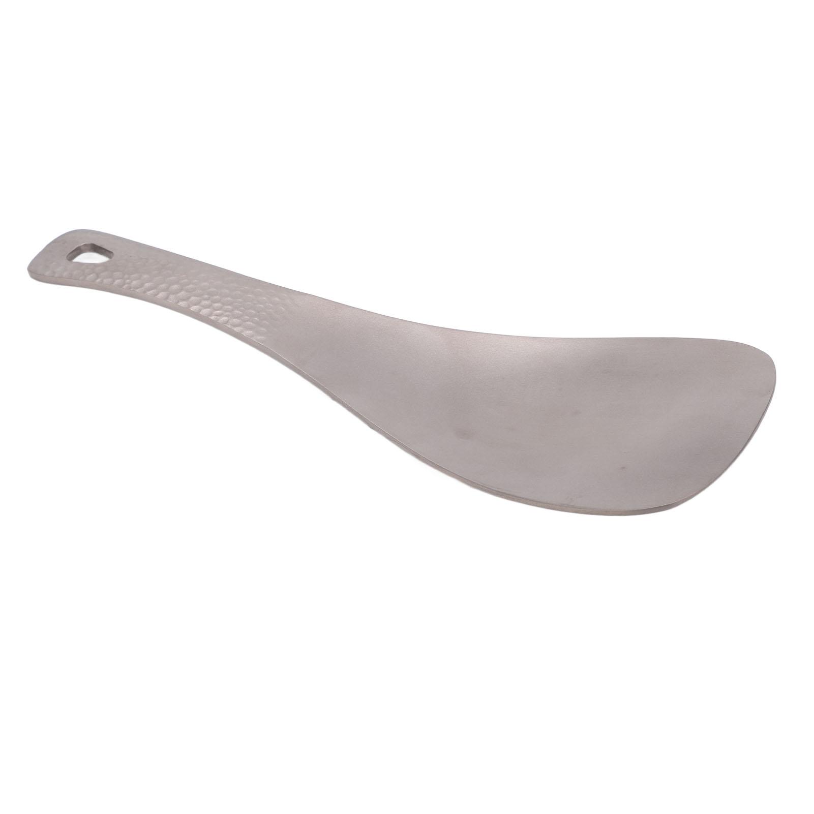 

Титановая ложка для риса с короткой ручкой, термостойкая ложка для риса, кулинарная лопатка для дома, кухни, улицы