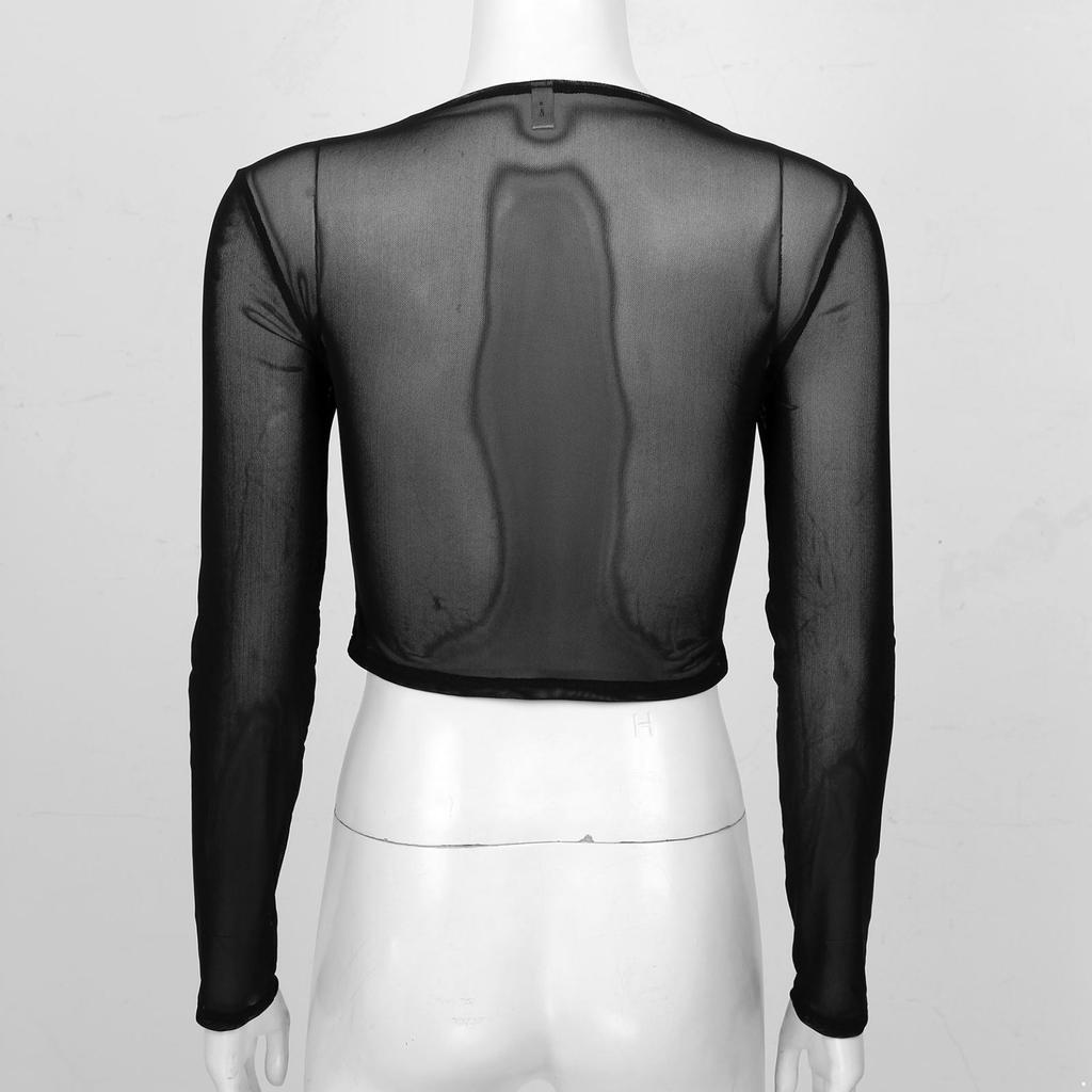 Body Con Chiusura A Bottoni MAYFASEY Body Sexy Da Donna, A Maniche Lunghe, In Rete Trasparente, G-verde., XL Body Sexy A Maniche Corte