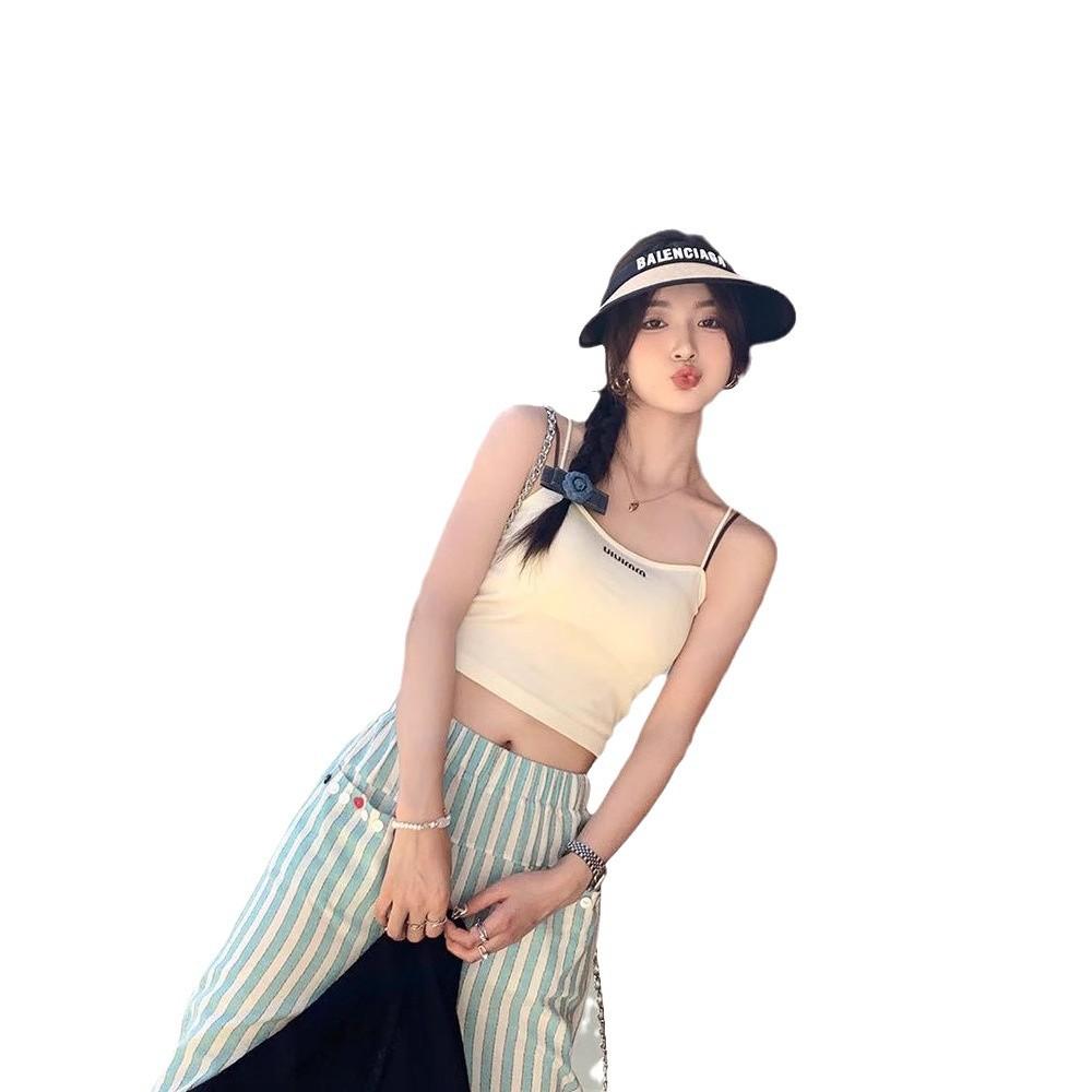 #Seamless sling vest early autumn new outer wear beautiful back belt chest pad integrated underwear inner top