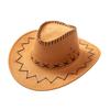 Western Cowboy Hat For Adults And Kids Sun Protection Stylish Summer Fashion Made Of Faux Leather