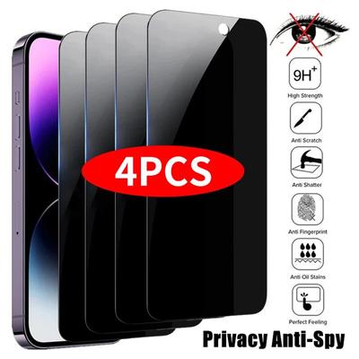 4 adet 8K HD ve Anti casus gizlilik ekran koruyucusu iPhone 15 14 13 12 11 Pro Max XS XR 14 15 artı temperli koruyucu cam