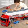 Childrens Large Plastic Fuel Tanker Inertia Drive With Lights Engineering Vehicle For Interactive Play
