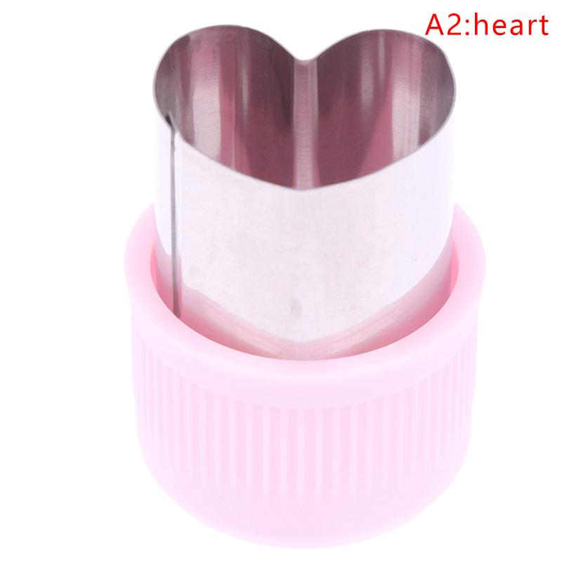 1Pc Various Shapes Vegetables Cutter Plastic Handle Portable Cook Tools Pink Stainless Steel Fruit Cutting Die Kitchen Gadgets