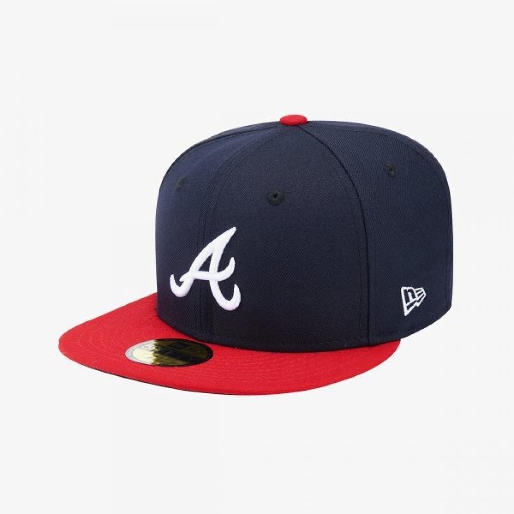 New Era MLB Аутентичная Атланта Брэйвз Домашняя Темно-синий   Алый 70361069 758