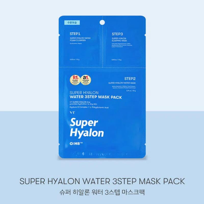 VT Super Hyalon Water 3STEP Mask 1.5g+21g+1.5g (1 pack)