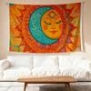 Bohemian Style Sun Moon Mandala Tapestry Colorful Artistic Wall Decor for Living Room Unique Vibrant Bohemian Home Decor