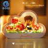 Santa Claus Cloud Mirror Night Light Building Blocks Toy for Kids - Christmas Gift