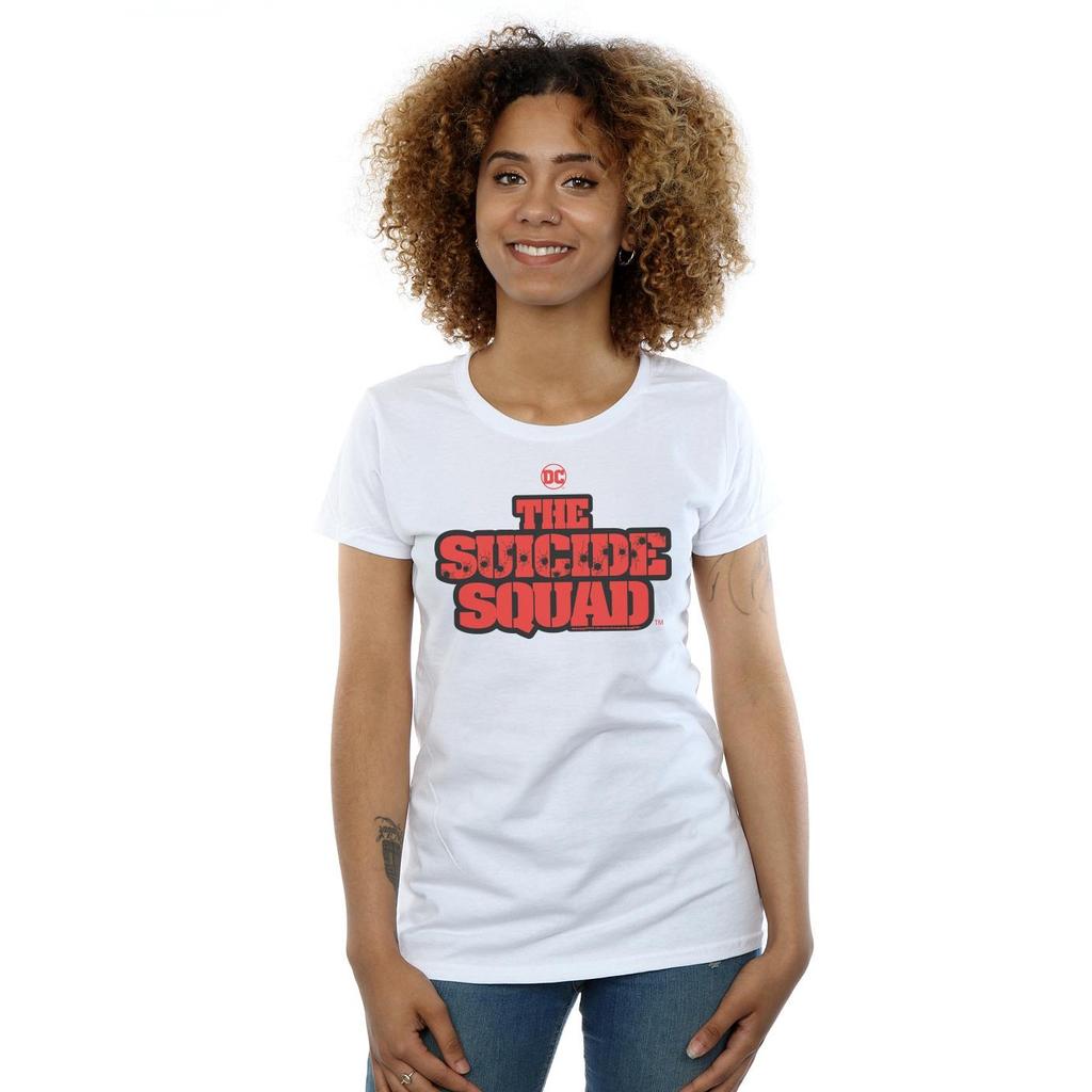 DC Comics Womens/Ladies The Suicide Squad Movie Logo Cotton T-Shirt