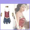 Wonder Woman Cosplay Kostüm Für Mit PU-Leder Fantasy Rollenspiel Halloween-Kleidung
