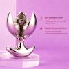Nerezová oceľ Kovový análny tréner Asslock Dilator Otvárací Lotus Butt Plug Buttplug Lock