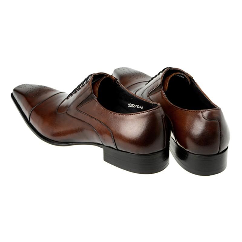 2025 Nouvelles Chaussures de Ville pour Hommes Fait Main Cuir PU Homme Oxford Italien Classique Vintage Lacets Chaussures Brogue pour Hommes Oxford Taille 38-48