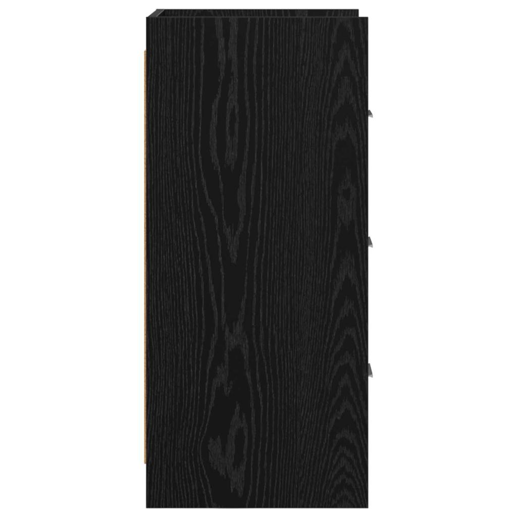 Sideboard in Black Oak Finish 40 x 36 x 80 cm Engineered Wood
