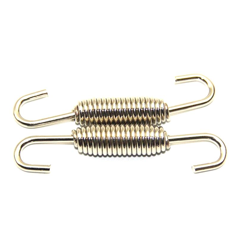 1/2pcs 68mm Universal Motorcycle Exhaust Muffler Mounting Spring Link Pipes Stainless Steel Rotatable Metal Springs Kit Set