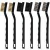 IROKCAKPT 6-Piece Wire Brush Set (Brass, Stainless Steel, and Nylon) for Channel Cleaning, Stovetop, and Stain Removal, Rust Removal, and Cleaning