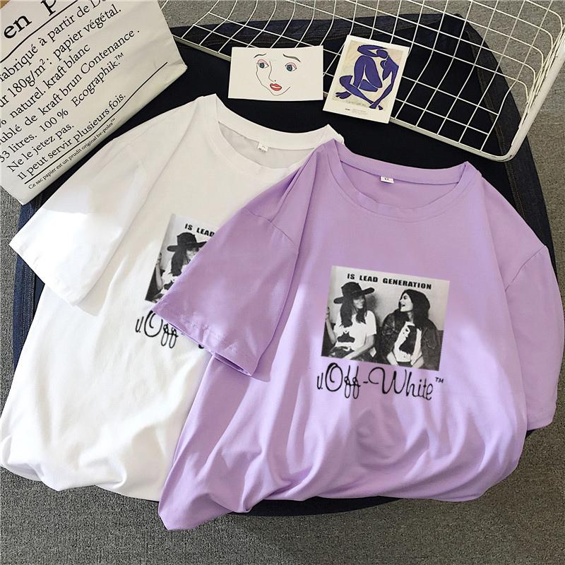 Hirsionsan Punk Short Sleeve Women T Shirt 2020 New Summer Gothic Graphic Tees Streetwear Soft Letter Printed Ladies Cool Tops