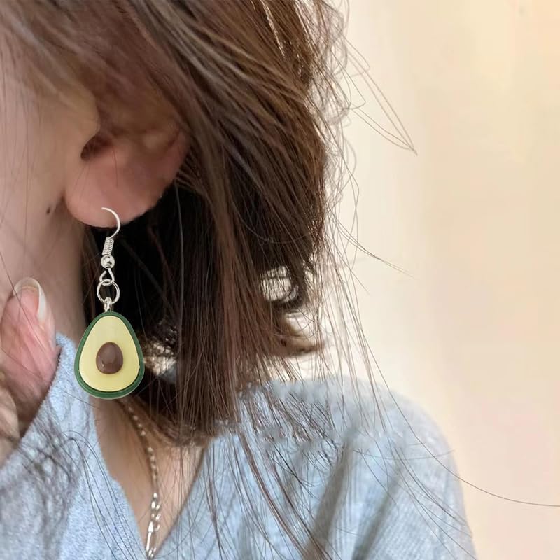 Avocado Dangle Earrings for Women Girls Creative Fruit Pendant Earring for Teen Girl Cute Fashion Avocados Dangle Earring Trendy Statement Lovely