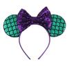 9.5 CM New Cute Glitter Crown Hairband Sequins Bows Mouse Ears Headband Kids Festival Party Cosplay Headband