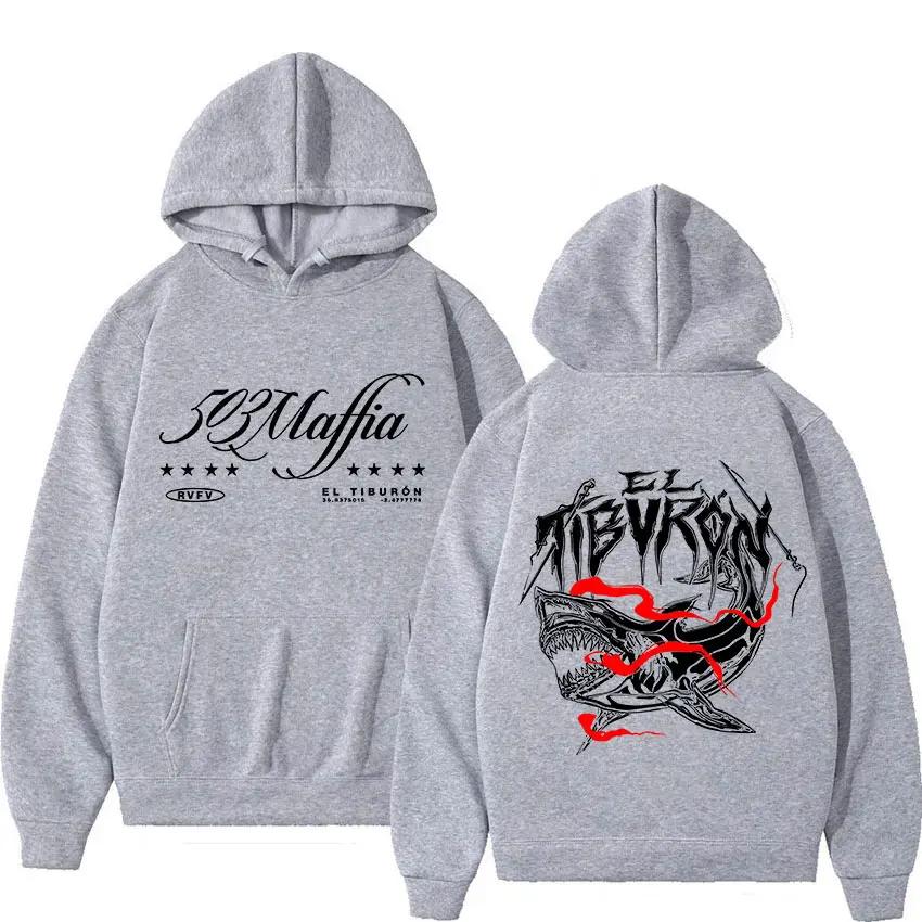Rapper RVFV ELTIBVRON 503 Mafia Tour 2026 Album Hoody Men's Fashion 2026 Autumn Pure Cotton Printed Hoodie